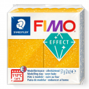 Fimo Effect Knete - Glitterfarbe gold, Modelliermasse 56g